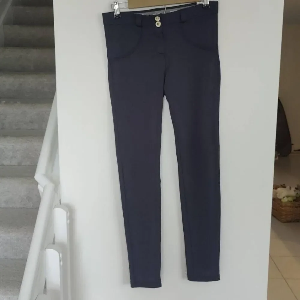 Freddy Wr.Up Fashion Low Rise Full Length Pants- Womens- Size 4- Navy Blue - Picture 1 of 12
